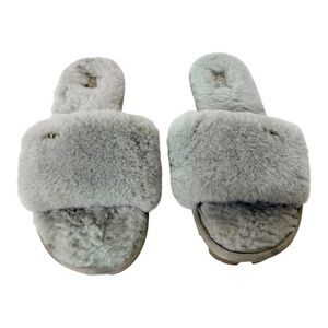 UGG Womens Cozette Gray Simplistic Casual Fuzzy Fashion Slipper 1100892 Size 10